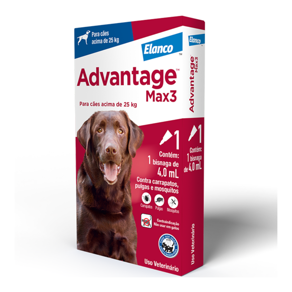 Advantage Max3 para Cães Acima de 25 kg – 4,0 mL