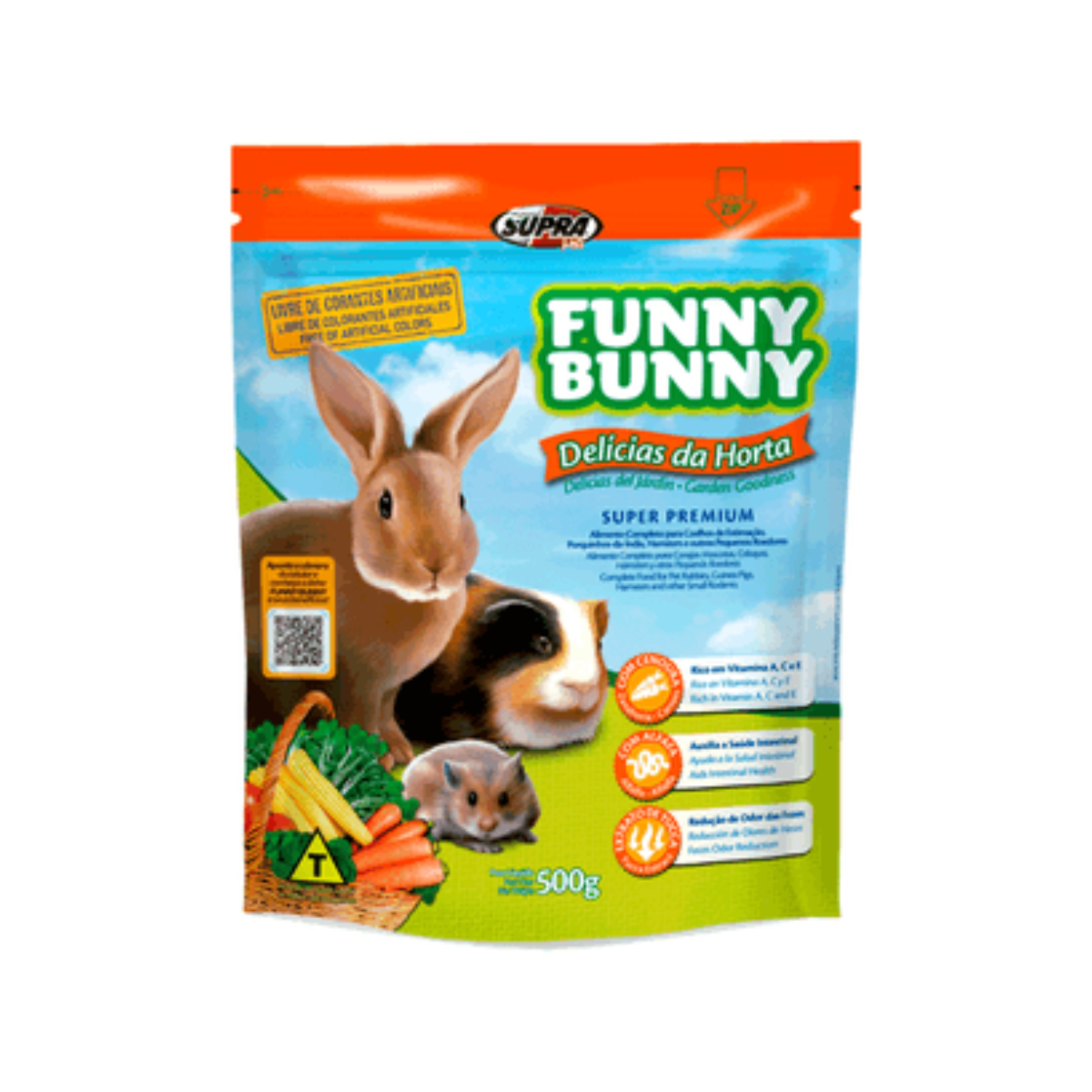 Alimento Supra Funny Bunny Delícias da Horta para Roedores