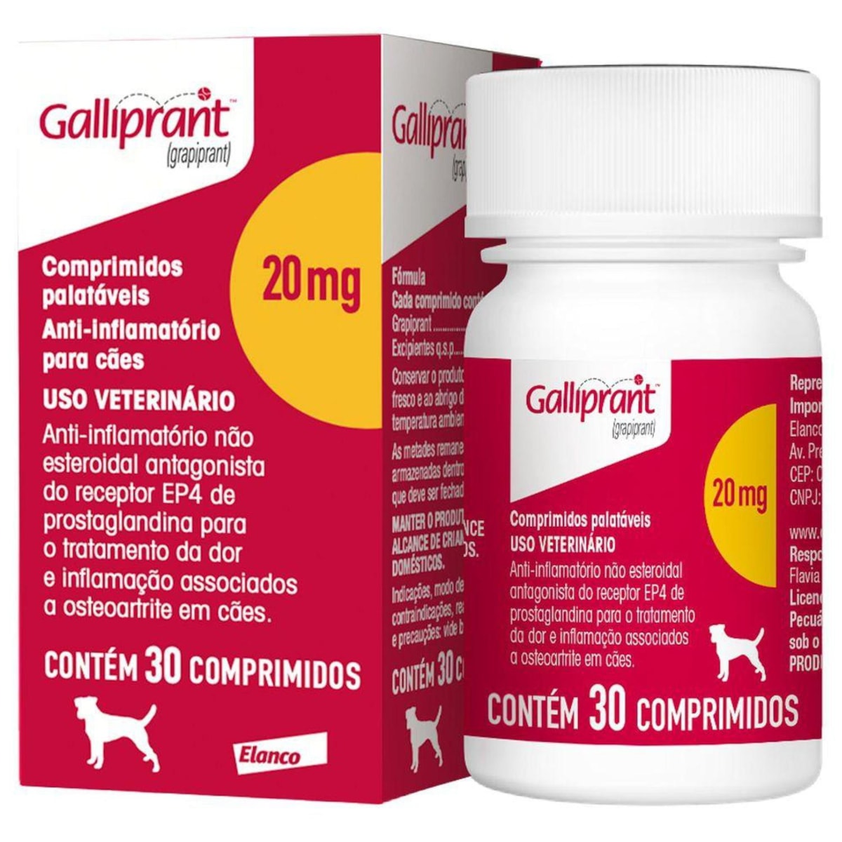 Anti-Inflamatório Galliprant 20mg 30 Comprimidos