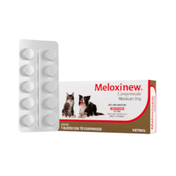 Anti-inflamatório Meloxinew 10 Comprimidos para Cães e Gatos