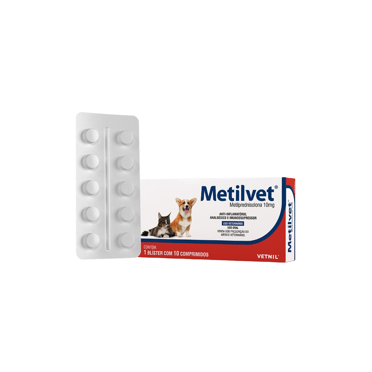 Anti-inflamatório Metilvet 20 mg para Cães e Gatos