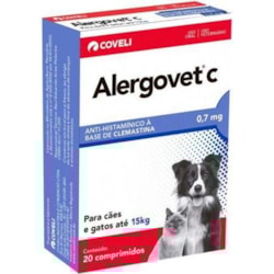 Antialérgico Alergovet C 0,7mg 20 Comprimidos Antialérgico Alergovet C 0,7mg 20 Comprimidos