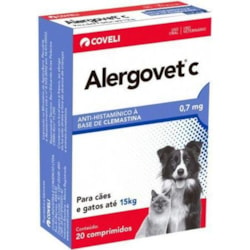 Antialérgico Alergovet C 0,7mg 20 Comprimidos