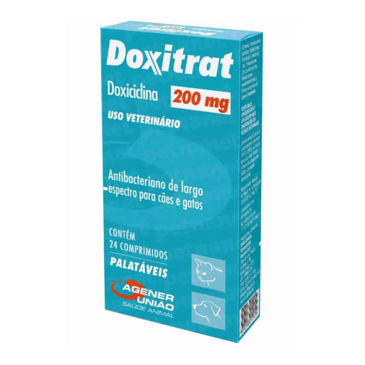 Antibiótico Doxitrat 80mg para Cães e Gatos 12 comprimidos