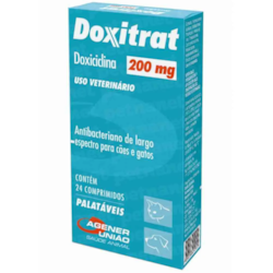 Antibiótico Doxitrat 80mg para Cães e Gatos 12 comprimidos