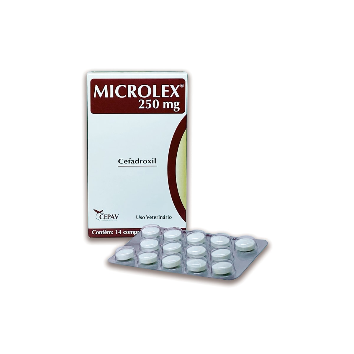 Antibíotico MicroFlex Cães e Gatos 250mg 14cp