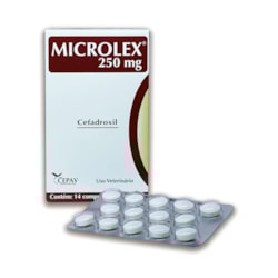 Antibíotico MicroFlex Cães e Gatos 250mg 14cp
