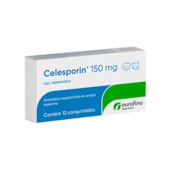 Antibiótico Ourofino Celesporin de 12 Comprimidos - 150 mg Antibiótico Ourofino Celesporin de 12 Comprimidos - 150 mg