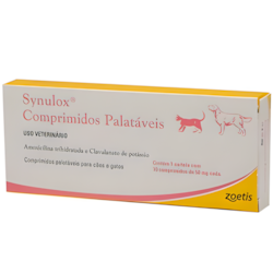Antibiótico Synulox 50mg – Caixa com 10 Comprimidos