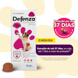 Antiparasitário MSD Defenza 560mg para Cães de 40 a 56 kg