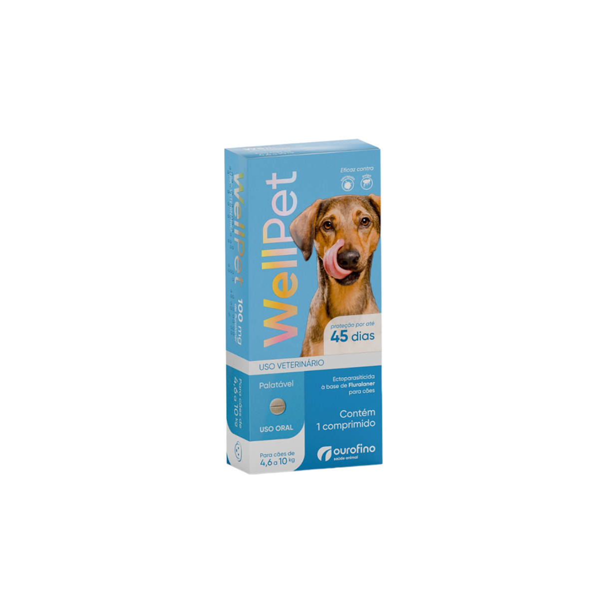 Antiparasitário Wellpet Para Cães ( 4,6 a 10kg ) 100mg