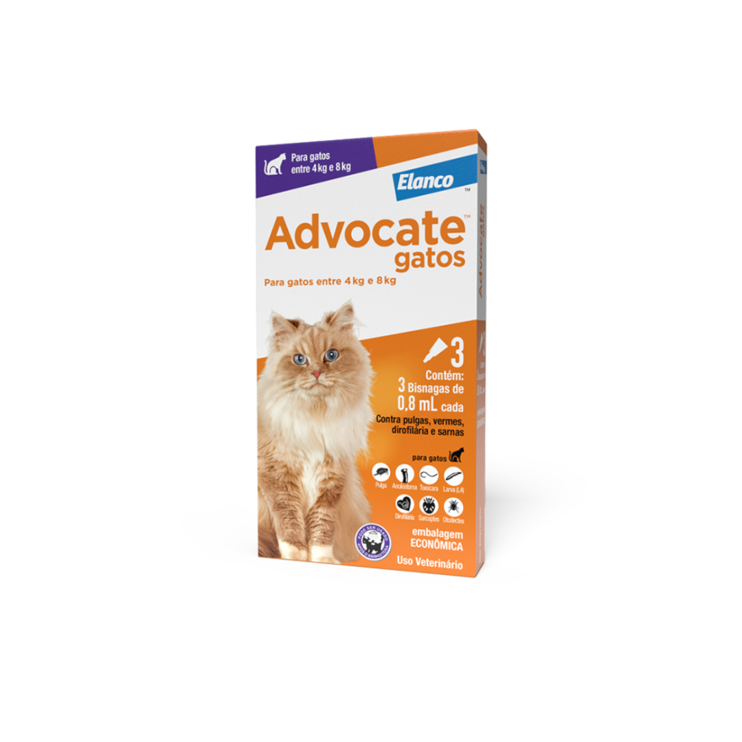 Advocate Gatos 0,8Ml - Proteção Completa na Pet Cães e Cia