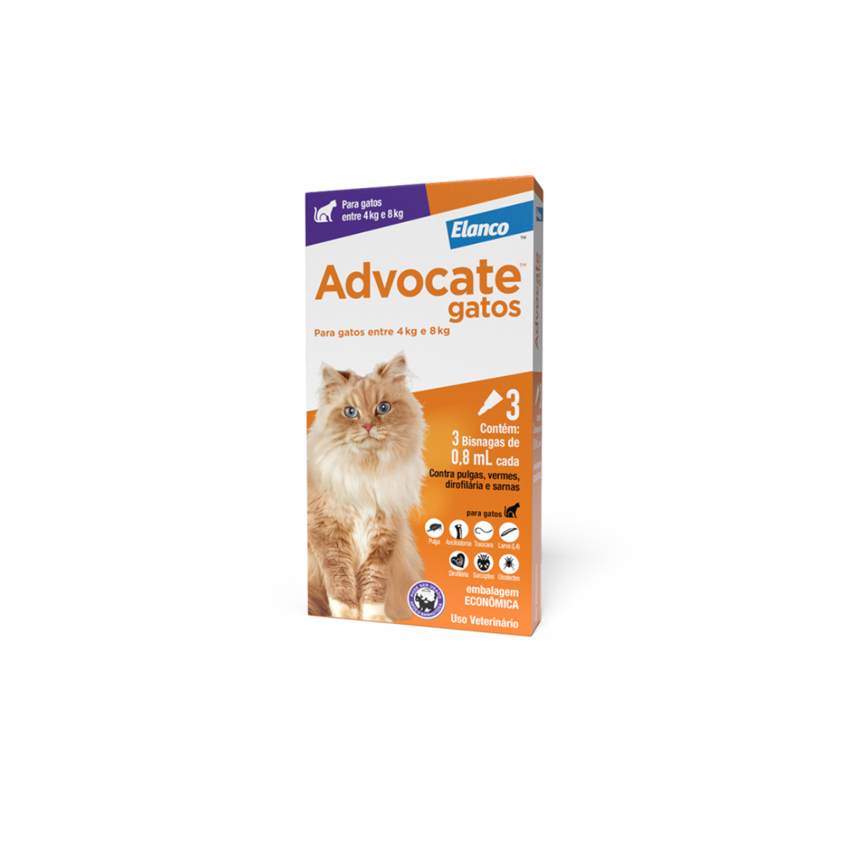 Antipulgas Advocate 0,8ml para Gatos de 4 A 8kg