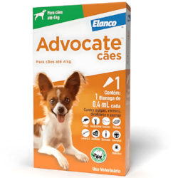 Antipulgas Advocate para Cães de até 4kg 0,4ml