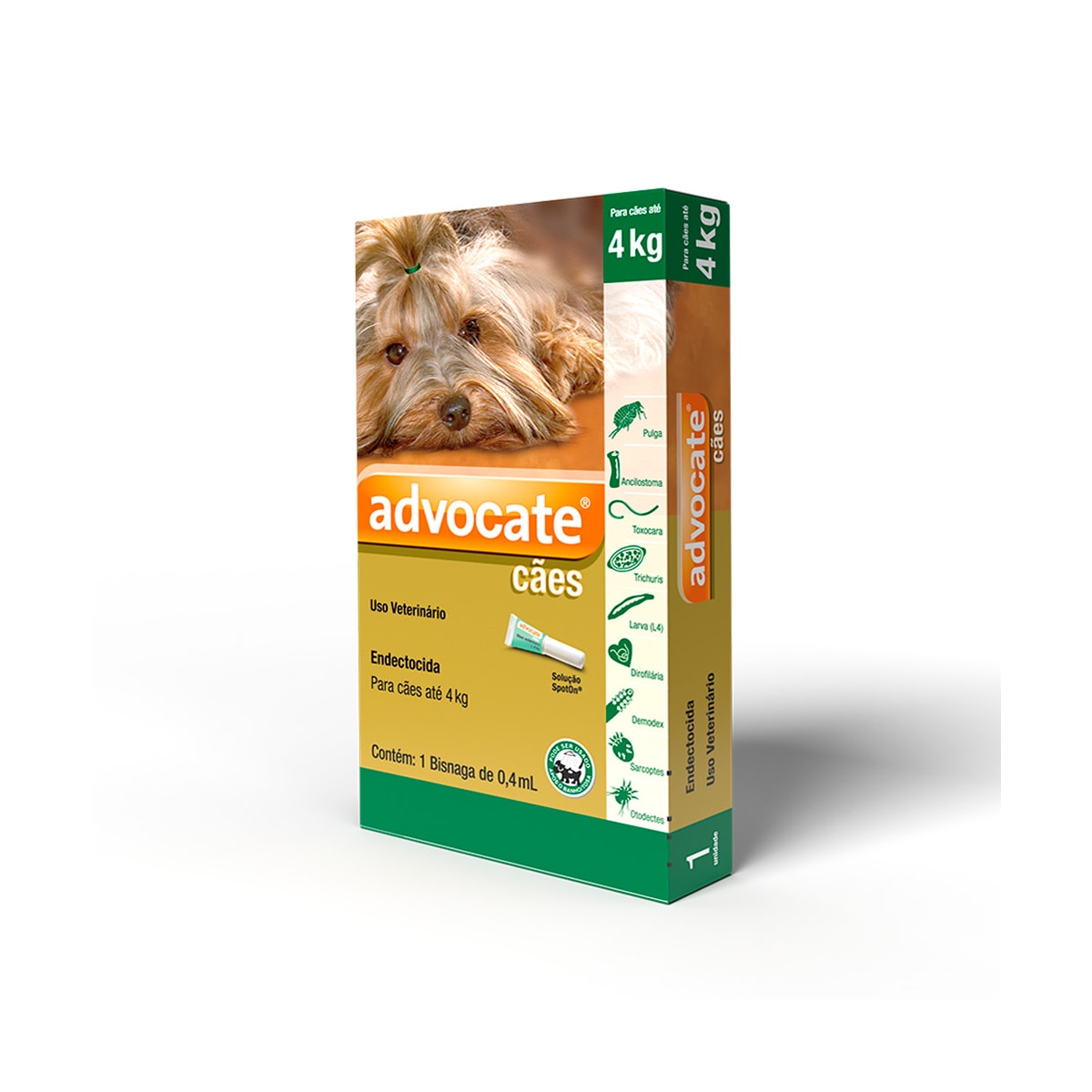 Antipulgas Advocate para Cães de até 4kg 0,4ml