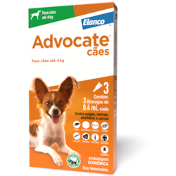 Antipulgas Advocate para Cães de até 4kg 0,4ml