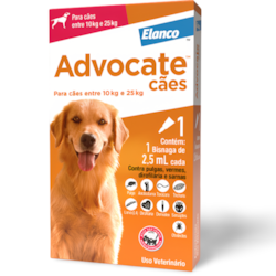 Antipulgas Advocate para Cães entre 10 e 25kg 2,5ml