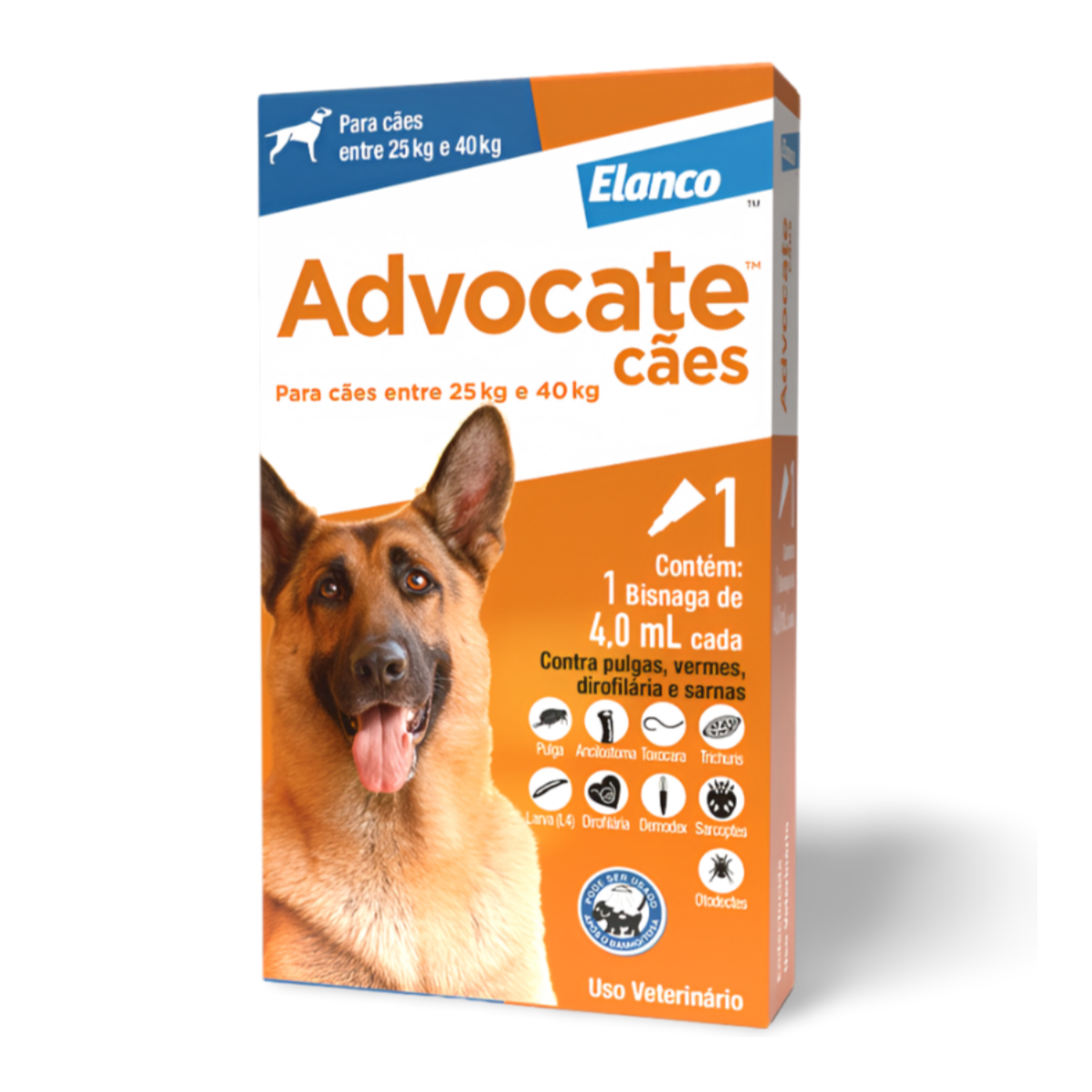 Antipulgas Advocate para Cães entre 25 e 40Kg 4,0ml