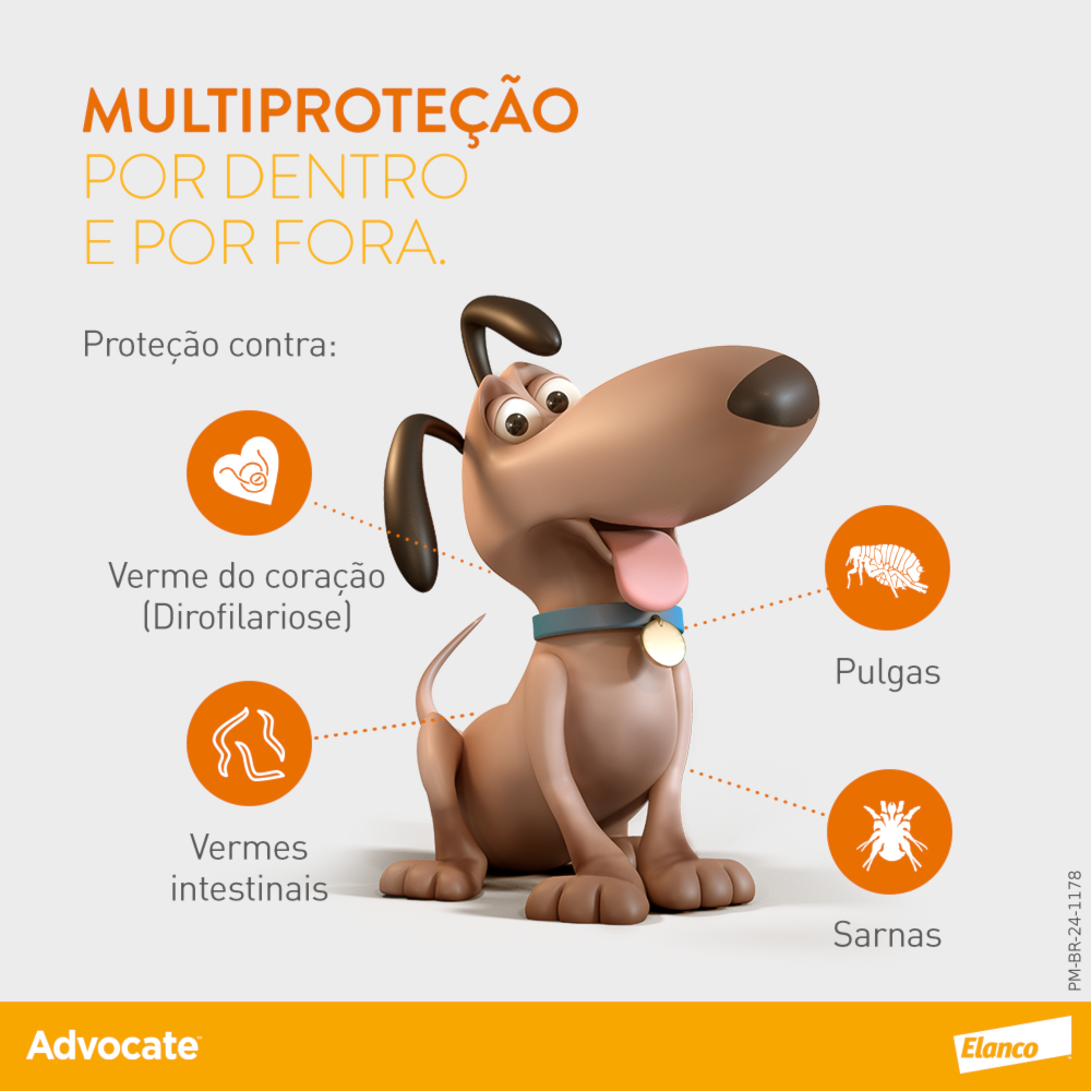 Antipulgas Advocate para Cães entre 25 e 40Kg 4,0ml - Pet Cães e Cia