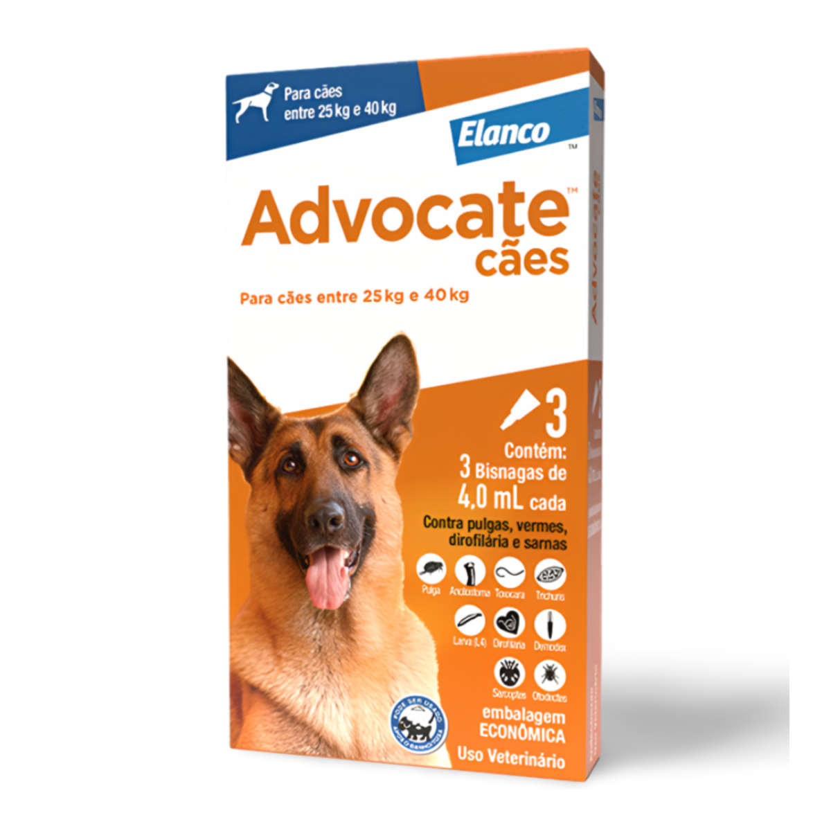 Antipulgas Advocate para Cães entre 25 e 40Kg 4,0ml