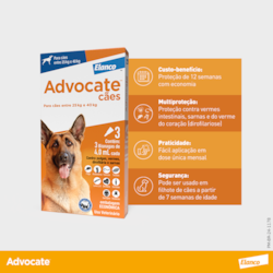 Antipulgas Advocate para Cães entre 25 e 40Kg 4,0ml