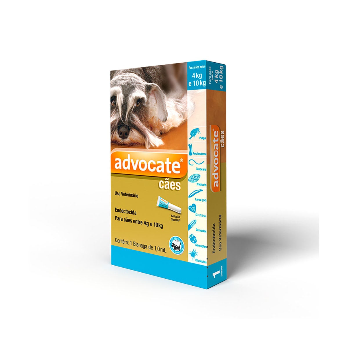 Antipulgas Advocate para Cães entre 4 e 10kg 1,0ml