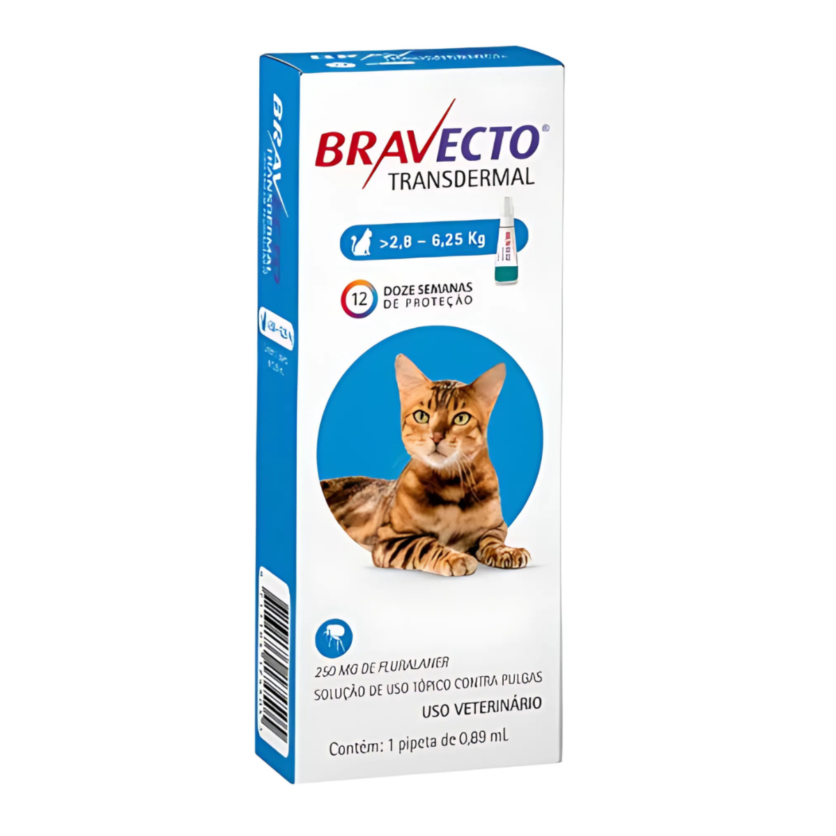 Antipulgas Bravecto Transdermal MSD para Gatos 2,8 a 6,25kg