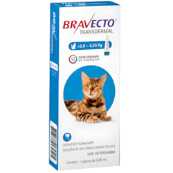 Antipulgas Bravecto Transdermal MSD para Gatos 2,8 a 6,25kg Antipulgas Bravecto Transdermal MSD para Gatos 2,8 a 6,25kg