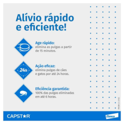 Antipulgas Capstar para Cães e Gatos de até 11kg - 11mg
