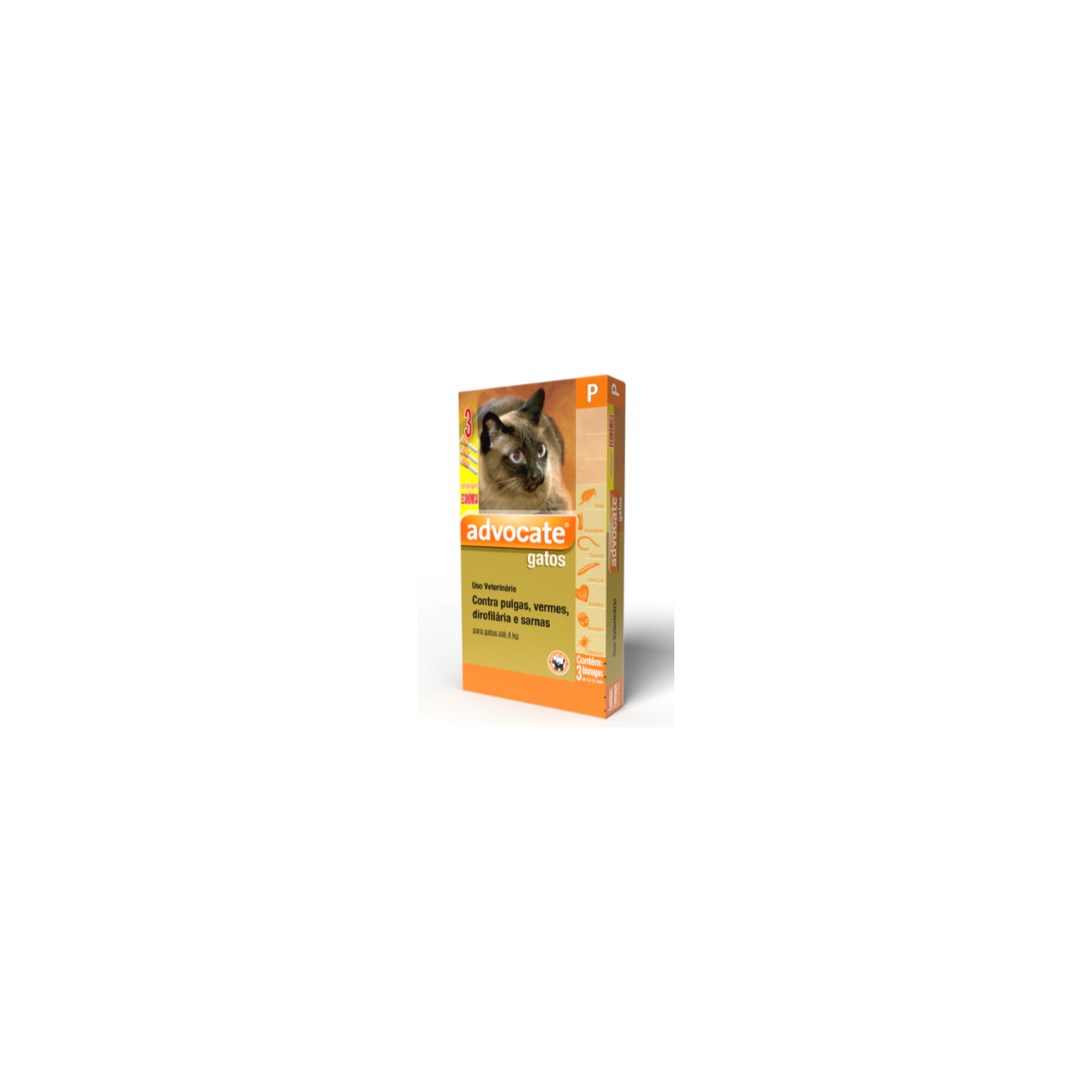 Antipulgas Combo Advocate para Gatos de até 4 Kg - 0,4 mL