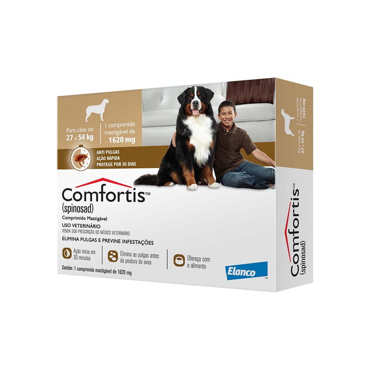 Antipulgas Comfortis Elanco 1620mg - Cães de 27kg a 54Kg