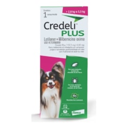 Antipulgas Credeli Plus Cães 2,8kg a 5,5kg 1 comprimido 112,5mg