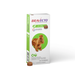 Antipulgas e Carrapatos Bravecto para Cães 10 A 20Kg - 500mg