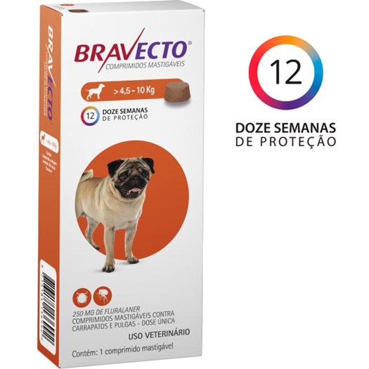 Antipulgas e Carrapatos Bravecto MSD para Cães de 20 a 40 kg - ABC da Ração