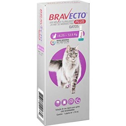 Antipulgas e Carrapatos Bravecto Plus para Gatos 500Mg - 6,25 a 12,5Kg