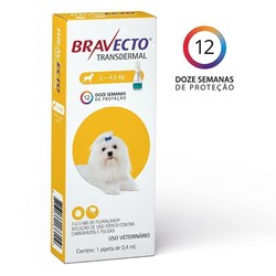 Antipulgas e Carrapatos Bravecto Transdermal para Cães 112,5Mg - 2 a 4,5 Kg