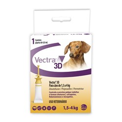 Antipulgas e Carrapatos Ceva Vectra 3D para Cães de 1,5 a 4Kg