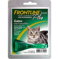 Antipulgas e Carrapatos Frontline Plus para Gatos 0,5ml