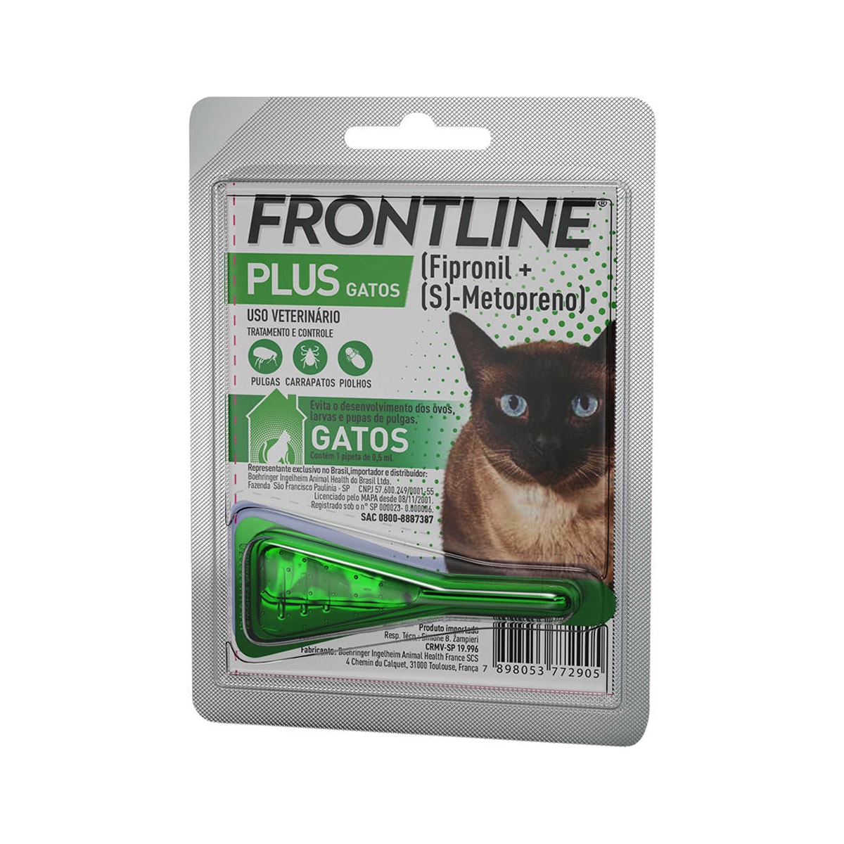 Antipulgas e Carrapatos Frontline Plus para Gatos