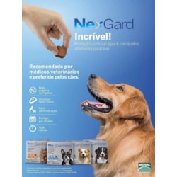 Antipulgas e Carrapatos NexGard 11,3 mg para Cães de 2 a 4Kg