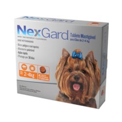 Antipulgas e Carrapatos NexGard 11,3 mg para Cães de 2 a 4Kg