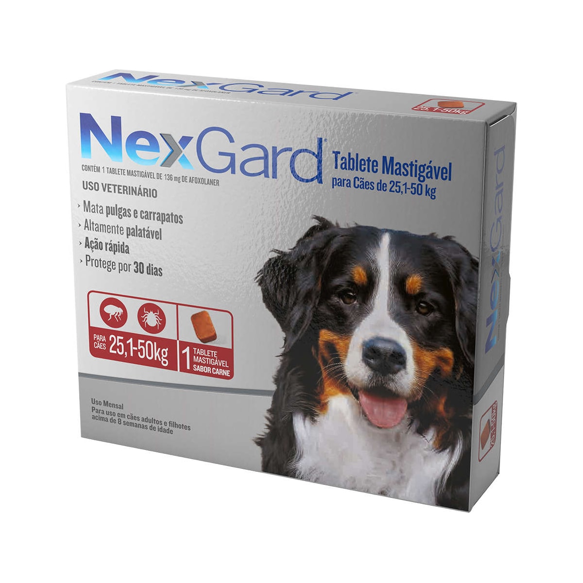 Antipulgas e Carrapatos Nexgard 25 a 50Kg