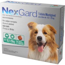 Antipulgas e Carrapatos Nexgard para Cães 10,1 a 25Kg