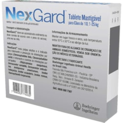 Antipulgas e Carrapatos Nexgard para Cães 10,1 a 25Kg