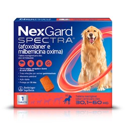 Antipulgas e Carrapatos Nexgard Spectra Cães 30,1 a 60Kg