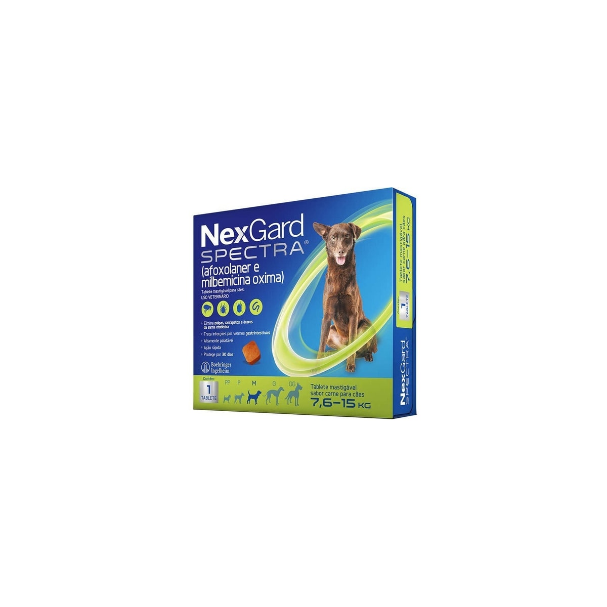 Antipulgas e Carrapatos Nexgard Spectra Cães 7,6 a 15Kg 1 Comps