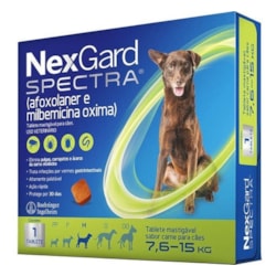 Antipulgas e Carrapatos Nexgard Spectra Cães 7,6 a 15Kg 1 Comps