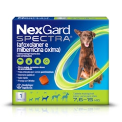 Antipulgas e Carrapatos Nexgard Spectra Cães 7,6 a 15Kg 1 Comps