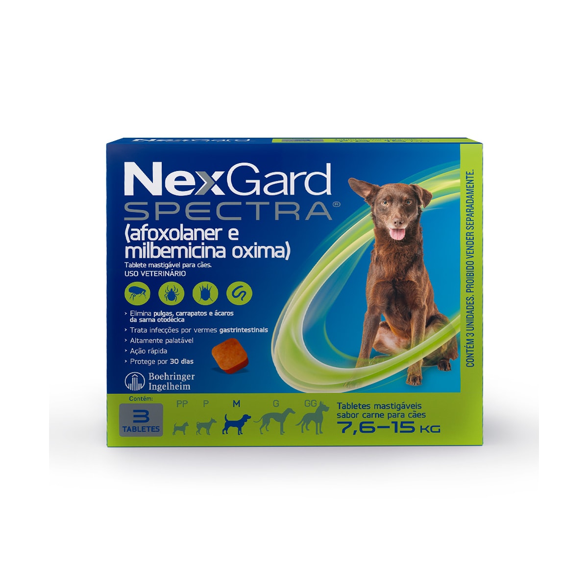 Antipulgas e Carrapatos Nexgard Spectra Cães 7,6 a 15Kg