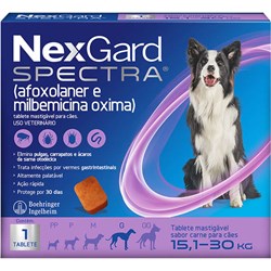 Antipulgas e Carrapatos Nexgard Spectra para Cães 15,1 a 30Kg